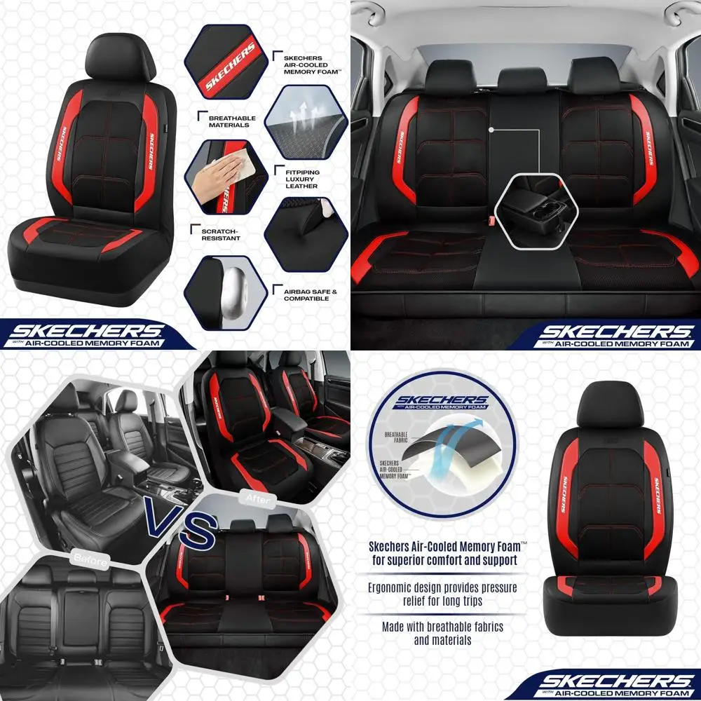 

Чехлы на сиденья с воздушным охлаждением и пеной с эффектом памяти — кожаные чехлы на автомобильные сиденья, максимальный комфорт и поддержка, полные комплекты чехлов на сиденья, подушка безопасности Compa