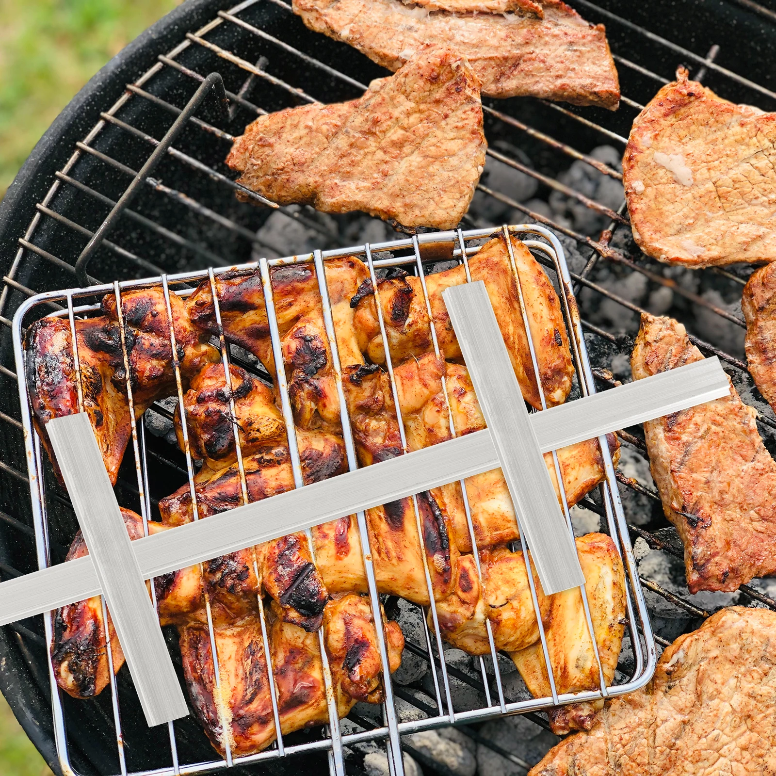 

1 set Aluminum Alloy Suckling Pig Stand BBQ Bracket Holder Kit Roasting Grill Tool Outdoor Picnic Barbecue Accessories