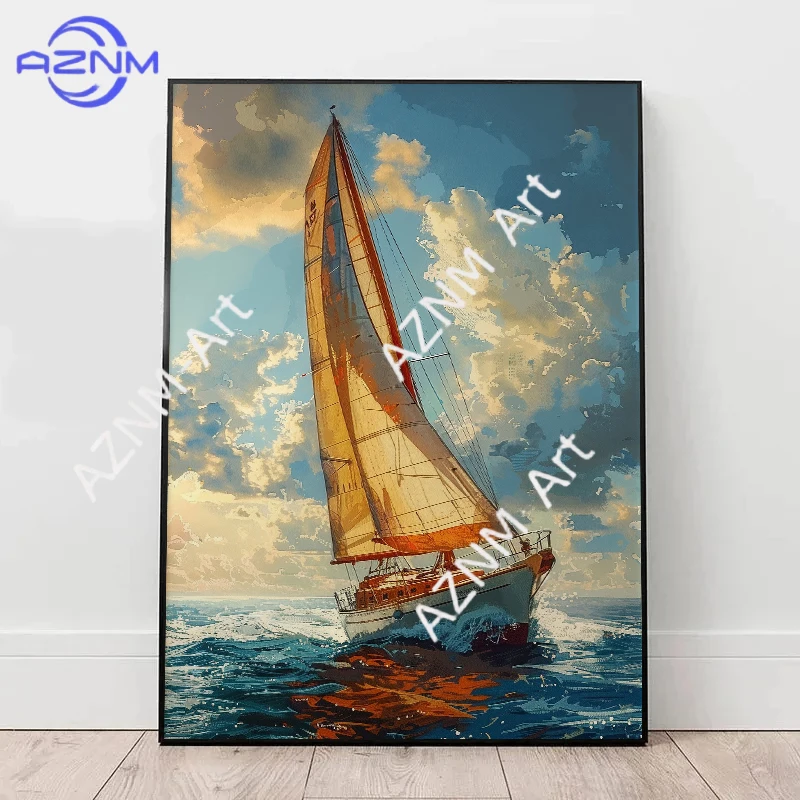 Vibrant Sailboat Re…