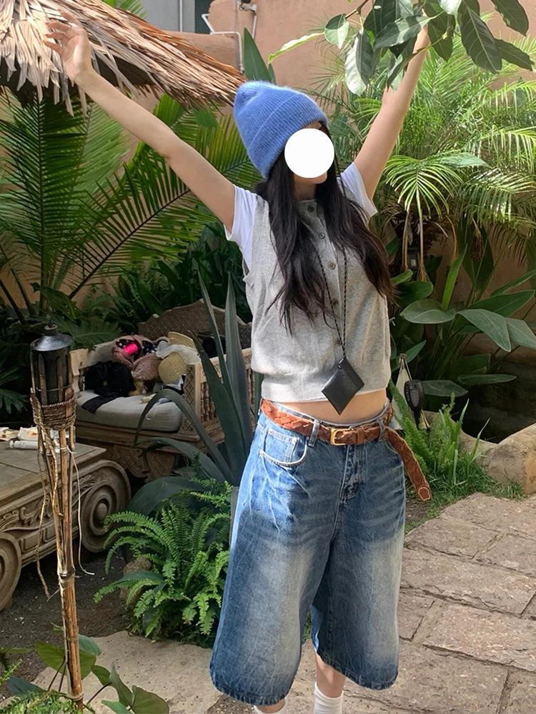 กางเกงยีนส์เอวต่ำของผู้หญิงสไตล์ดาวน์ทาวน์ฤดูร้อนฤดูใบไม้ผลิบางเบาระบายอากาศได้กางเกงผู้หญิงน้ำหนักเบาผ้ายีนส์แฟชั่นสตรี