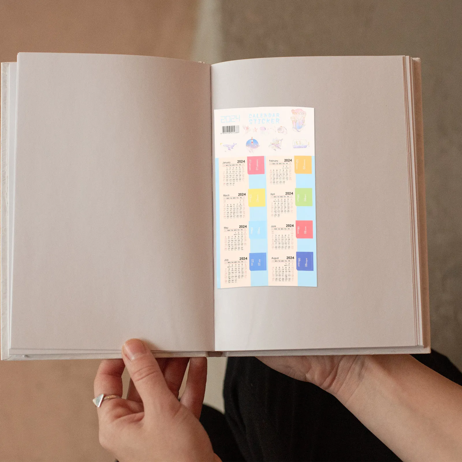 

9Packs Calendar Stickers Colorful Monthly Planner Tabs Bookmark Style Index Labels for Notebook Scheduling Organization Daily