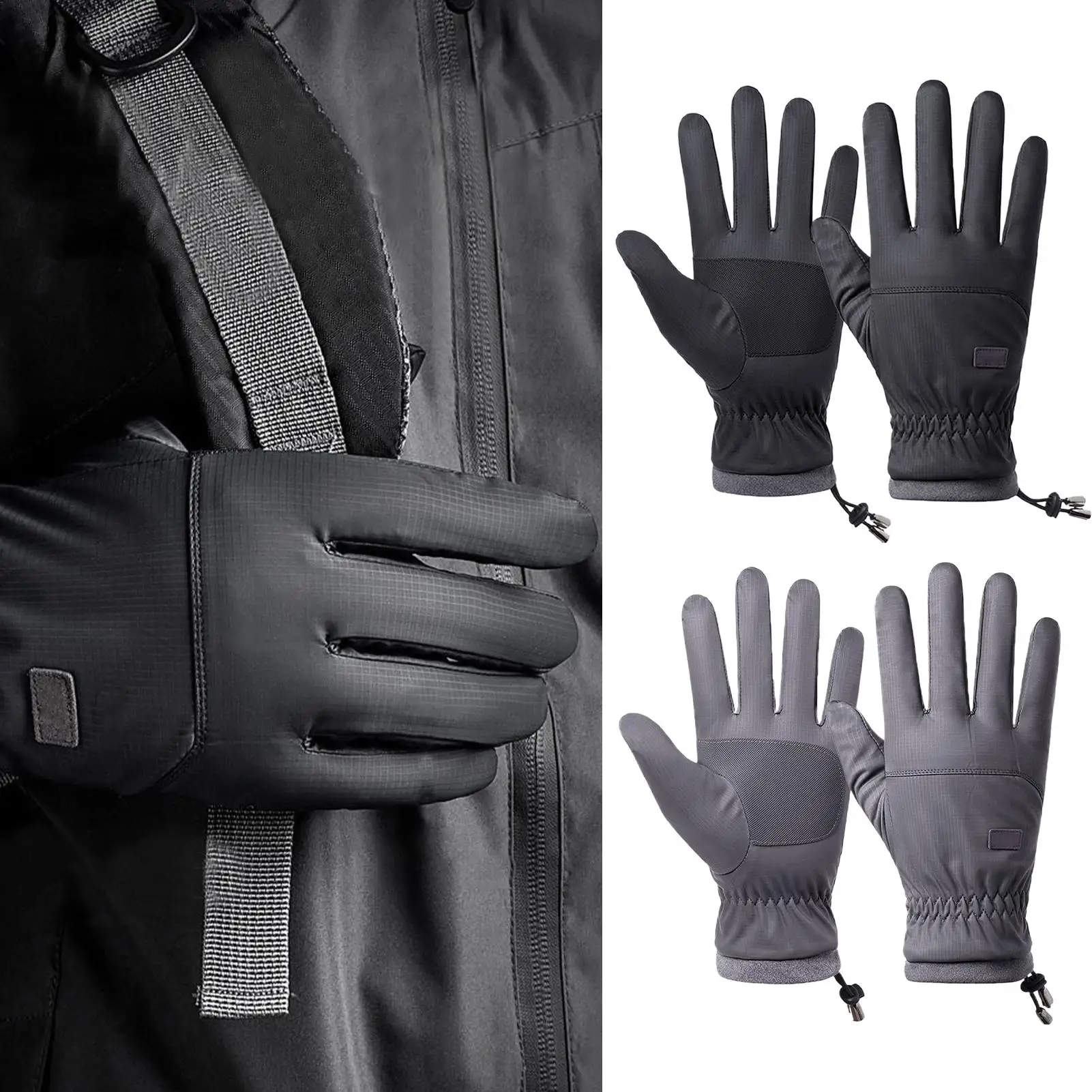 Guantes calefactables USB a prueba de viento 1 par de guantes de esquí de invierno con calefacción eléctrica para snowboard ciclismo, guantes térmicos ergonómicos