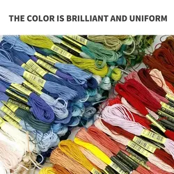 Cross Stitch Thread Fixed Color 200 Colors, Hand Woven Embroidery Thread, Each 7.8-8 Meters, 6 Strands