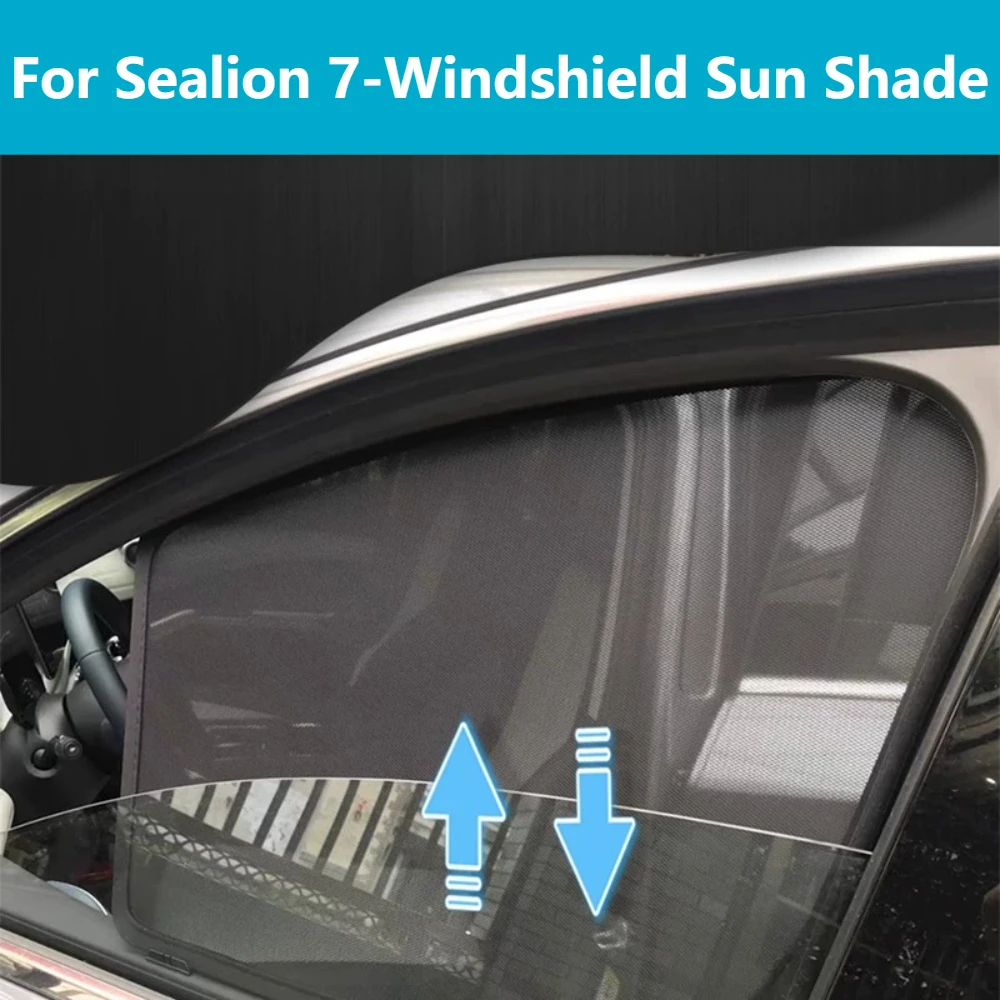 For Sealion 07 EV Car Front Windshield Sun Shade Side Window Sunshade Dustproof Insect Proof Protector Car Interior Accessories