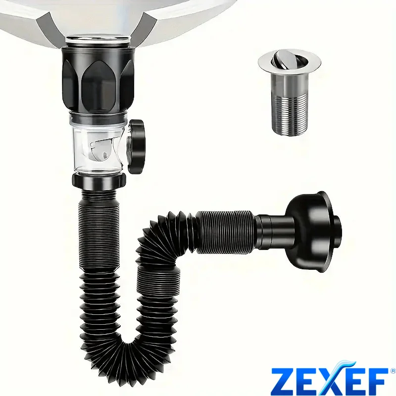 

Flip Top Anti-Odor Drain Pipe Set Kitchen Sink Drain Retractable Deodorizing Filter Flexible Bathroom Kitchen Accessories