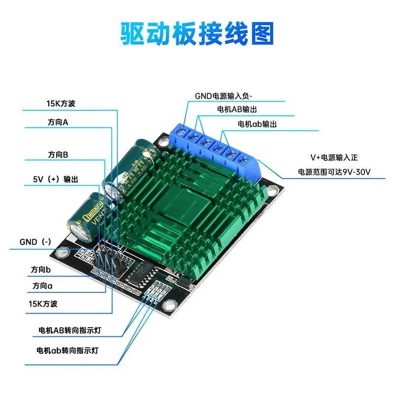 Dual Motor Drive Board Module Dc Motor Driver Module Pwm Intelligent Machine Accessories Governor