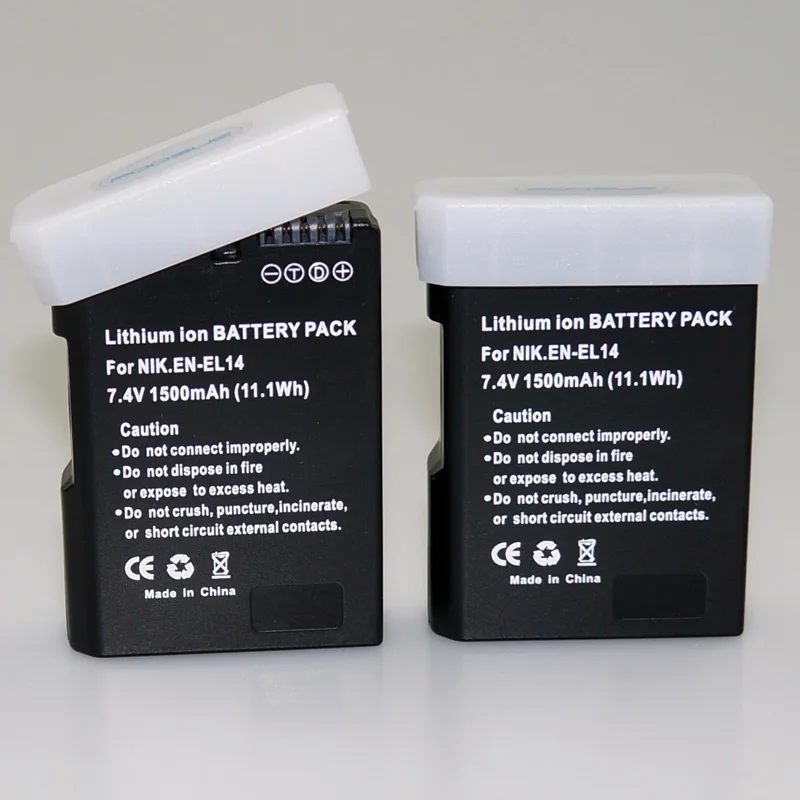 EN EL14 1500mAh EN-EL14 Batterie EN EL14a bateria z podwójna ładowarka do aparatu Nikon D5200 D3100 D3200 D5100 P7000 P7100 MH-24