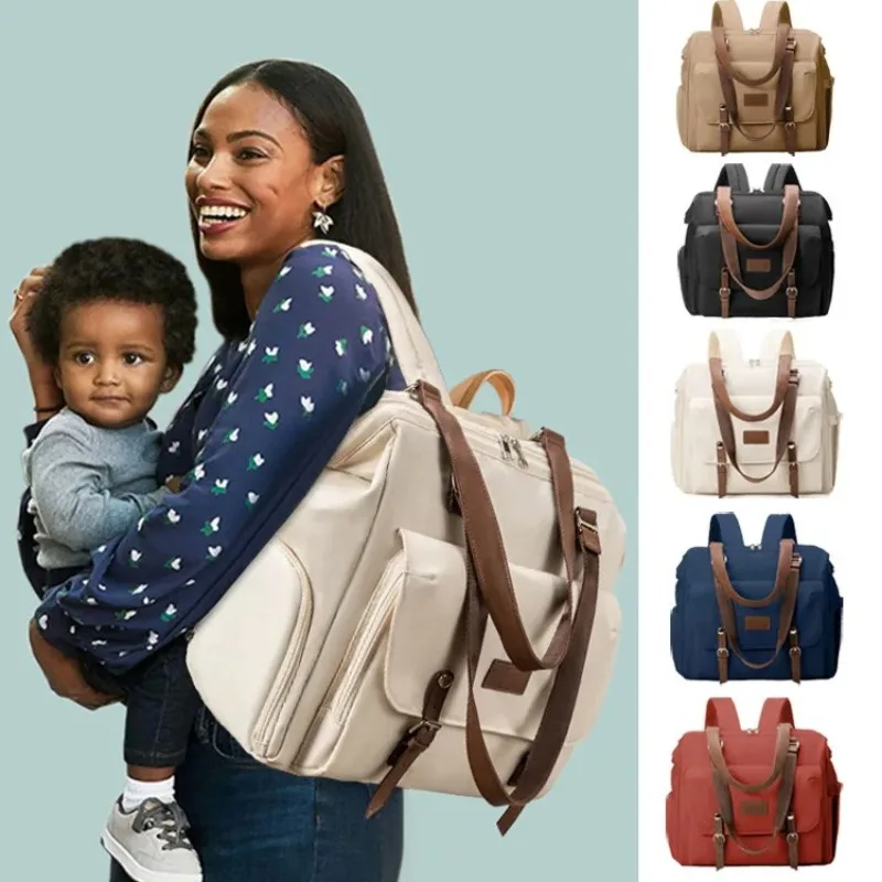 Baby Diaper Bag Backpack Waterproof Mummy Bag Large Capacity Diaper Backpack Travel Essential Baby Nappy Bag for Mom and Dad