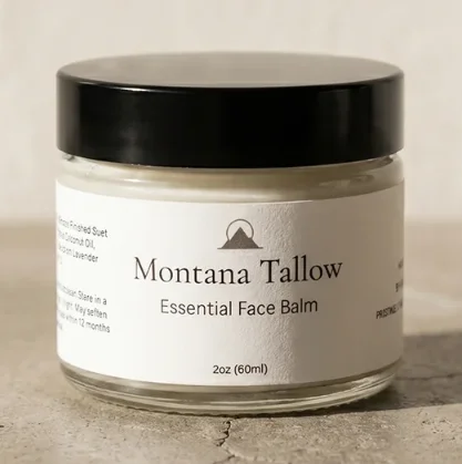 Montana Tallow Essential Face Balm 60ml Fast Absorption Non-Greasy Brighten Moisturizer Lavender Brand Repair Smooth Face Cream