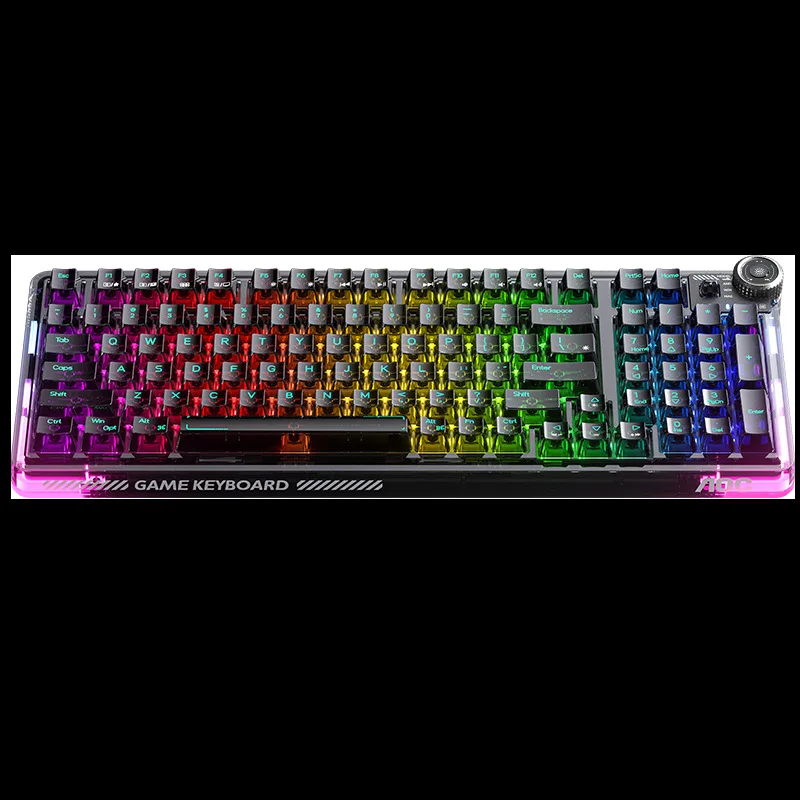 

Transparent Bluetooth Three-mode Customized Mechanical Keyboard Wired Wireless Game Office Gasket Structure