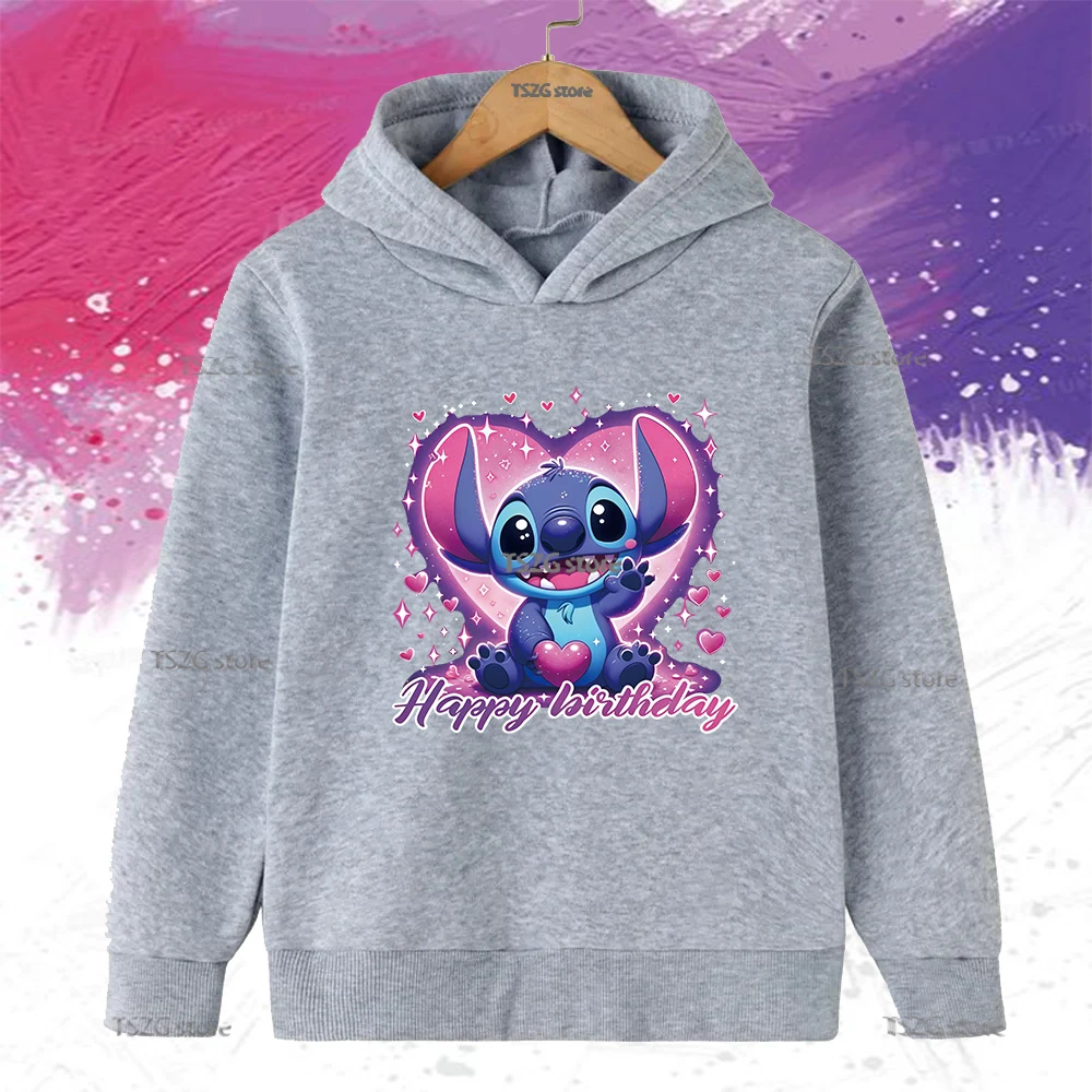 الخريف الشتاء ديزني غرزة الكرتون طباعة الأطفال هوديس المألوف عارضة بنين بنات مقنعين مريحة طفل البلوز أعلى #6