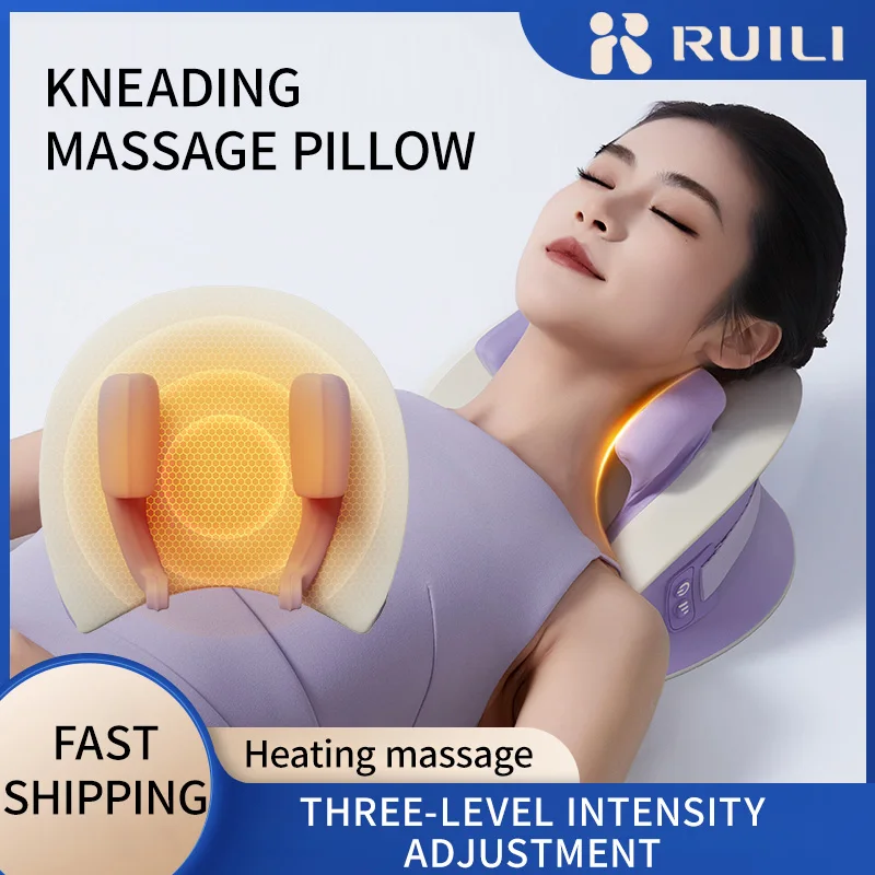 

Trapezius Massage Pillow Wireless Electric Car Home Massager Heating Waist Neck Leg Cervical Shiatsu Kneading
