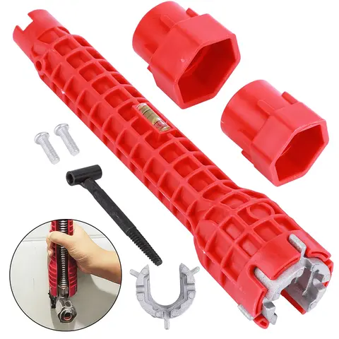 Chave Hidráulica Ferramenta Profissional Para apertar cano Instalar Torneira 8 em 1 Chave de Encanamento -Neverdie Store