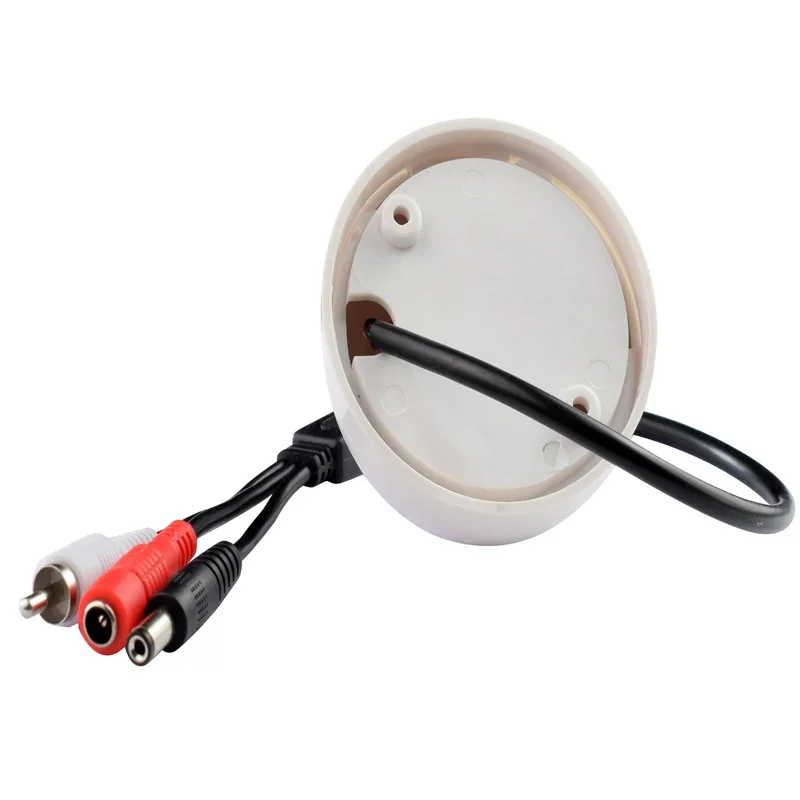 ESCAM High Sensitivity Audio Pickup Input Mini CCTV Security Surveillance Microphone with Low Noise Clear Natural Voice