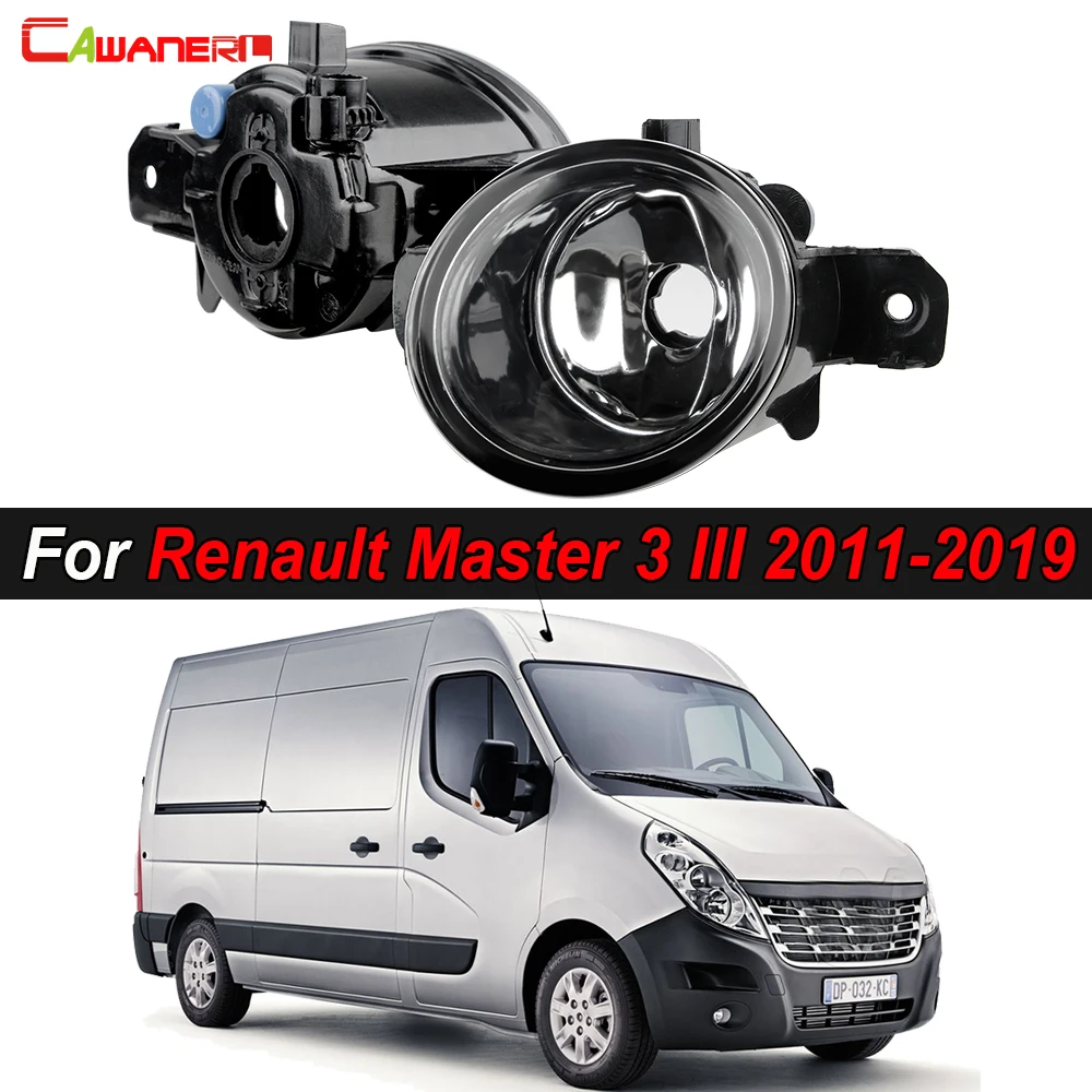 2 X Accessori per fendinebbia per paraurti anteriore per auto Paralume + Lampadina LED alogena H11 per Renault Master 3/III 2011-2019