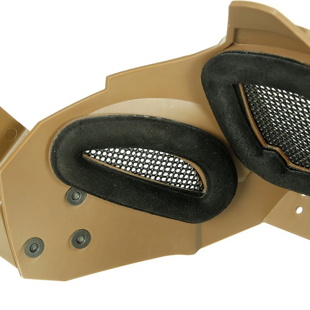 

Outdoor Military Combat Protective Half Face Ear Protection Conquer Mask (Soil Color)