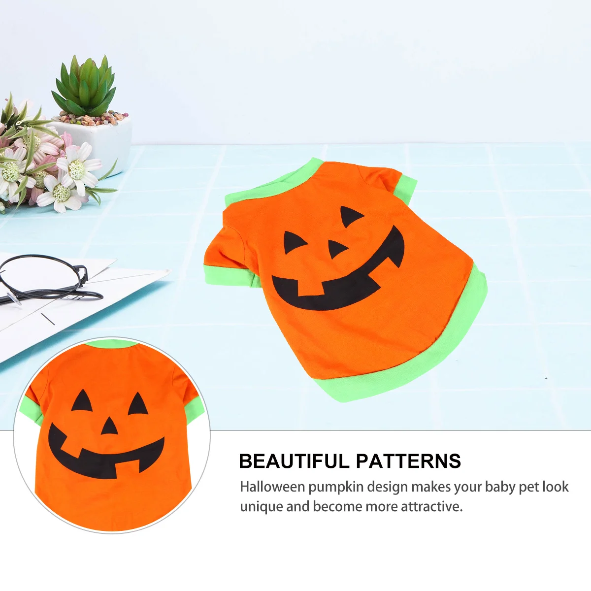 

Halloween Pumpkin Pet Clothes Dog Outfit Breathable Soft Fabric Pet Vest for Outdoor Walking Jogging Halloween Dog Clothes