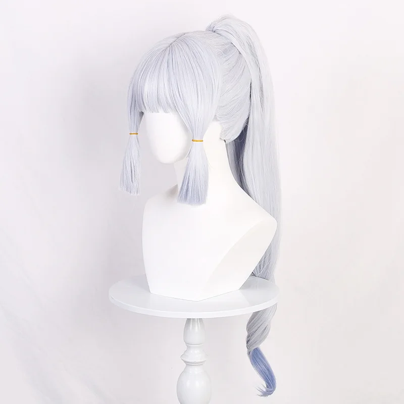 Genshin Impact Ayaka Shirakawa Pruik Cosplay Karakter Enkele paardenstaart Anime-stijl Hetzelfde als in het spel
