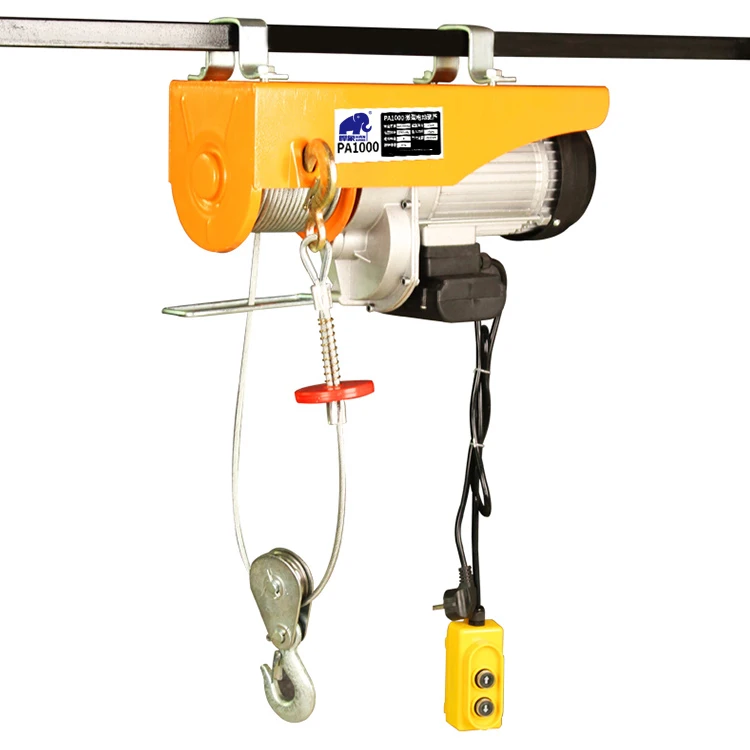 100 Meter Electric Hoist PA1000 PA500 PA300 220v 240v Wireless Remote Control Mini Micro Wire Rope Portable Electric  Hoist