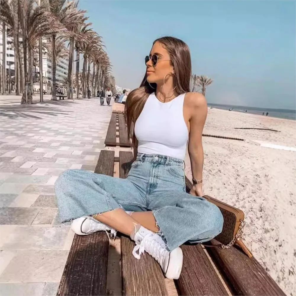 Fashion Slim-fit Jumpsuit For Women Narrow-shoulder Round-neck Base Layer