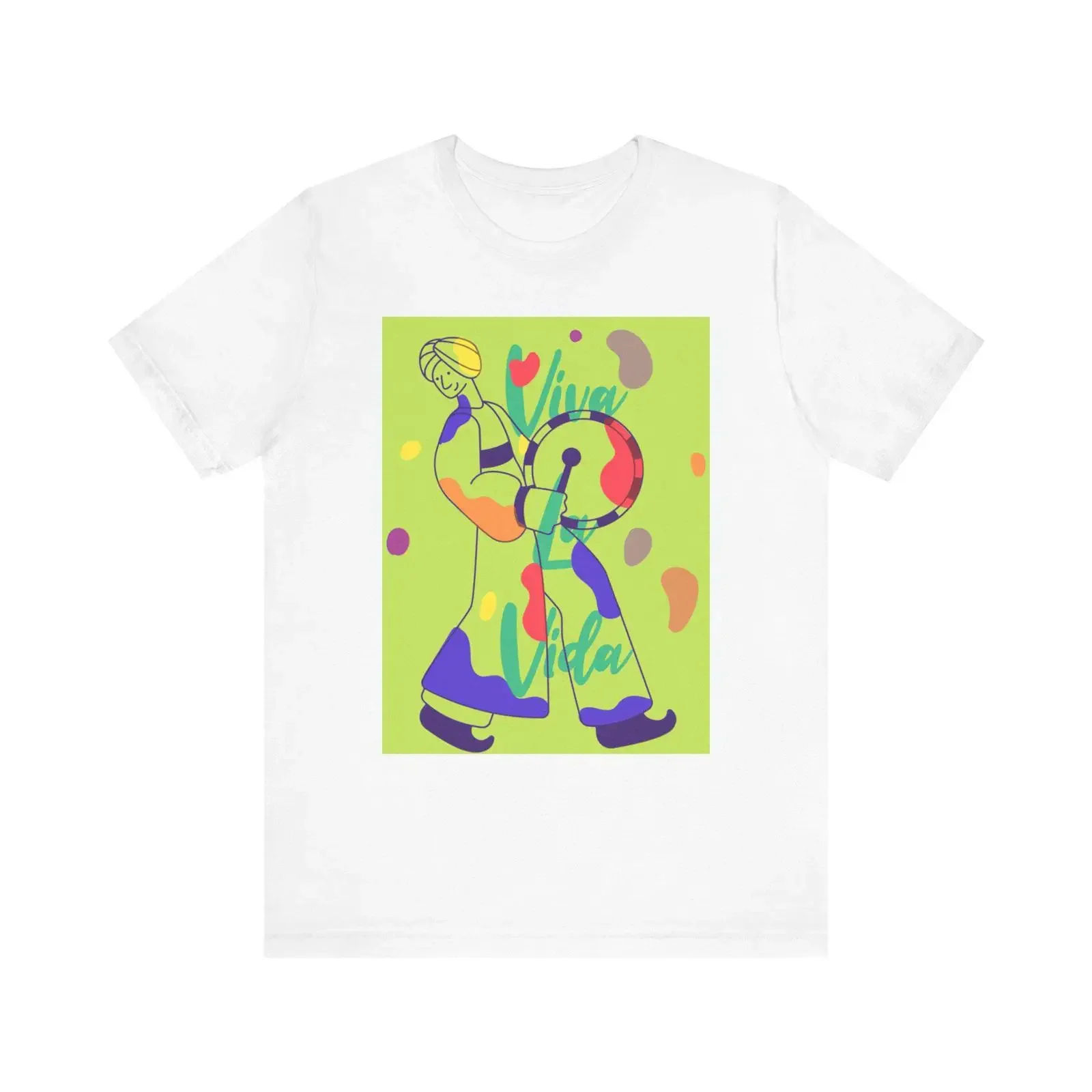 Vibrant Viva La Vida T Shirt Celebrate Life in Color vintage Washed streetwear fashion Top For Everyday Wear designer clothes