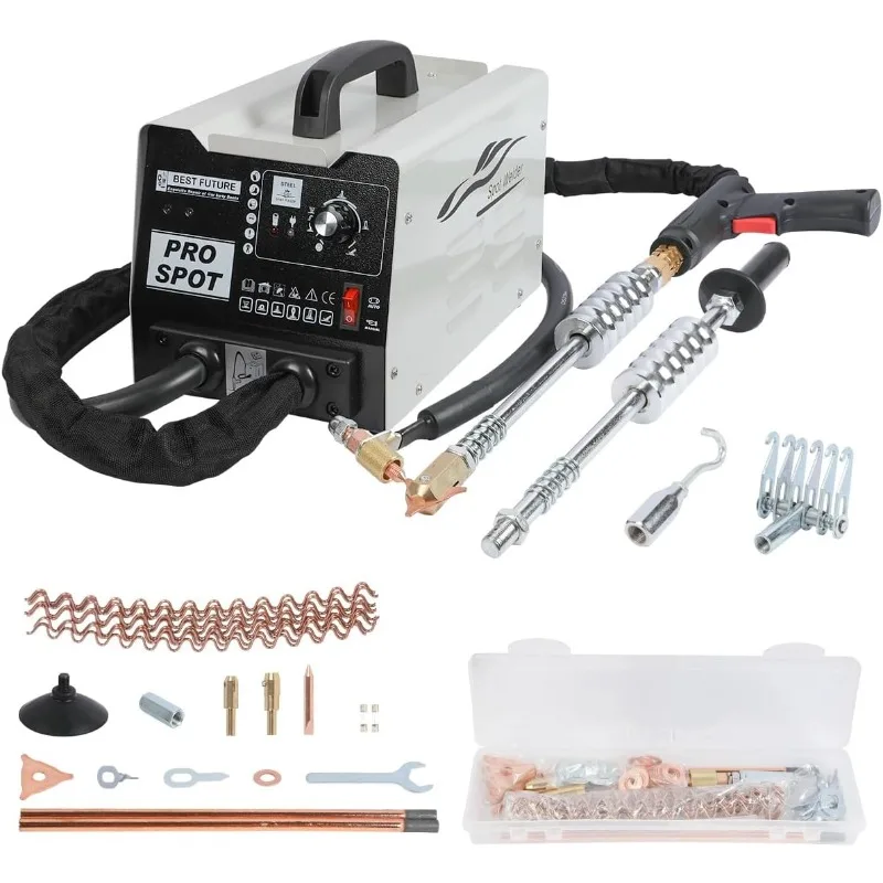 Spot Welder Dent Puller 3800A Dent Puller 6 Modes Dent Puller Welder Smart Induction Stud Kit 110V with Overheat Protection