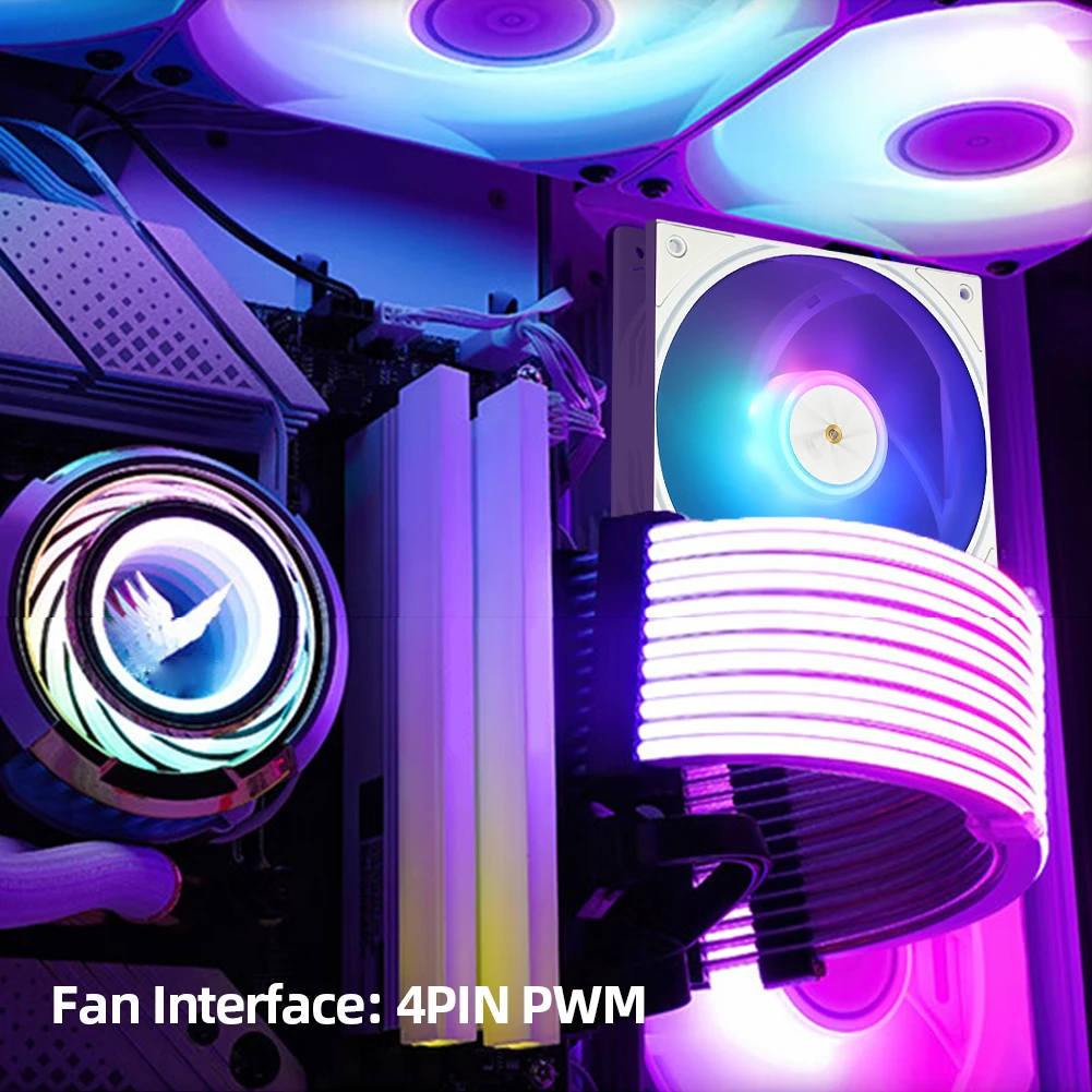 Caixa do computador Ventilador do Refrigerador do Chassis, PWM, 4PIN, 5V, 3PIN, ARGB, Ventilador, Refrigerador do Radiador, 12cm, 120mm