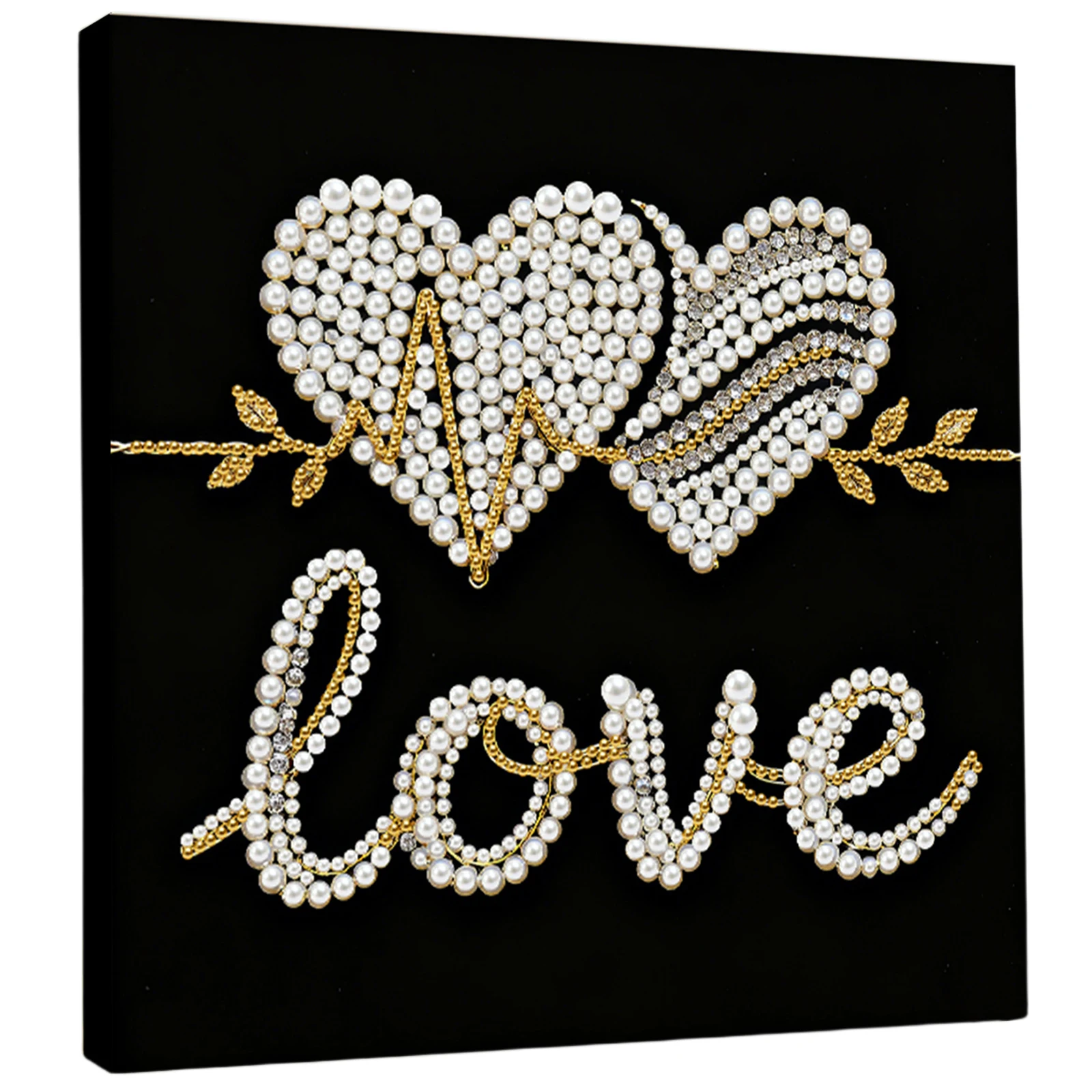 

LOVE DIY Pearl Painting Kit for Adults Home Wall Decor 25x25cm With Frame