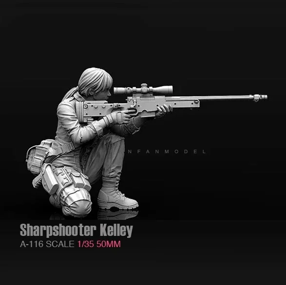 

1/35 Resin Kits Sharpshooter Kelley female sniper Soldier resin self-assembled A-116