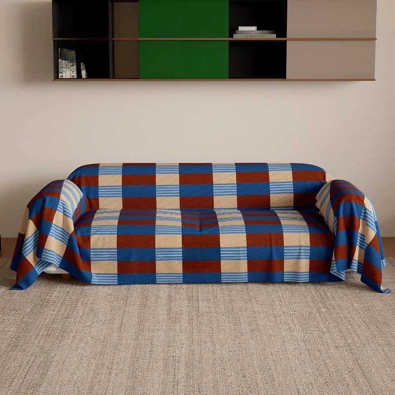 2026 New Korean Simple Cool Summer Sofa Throw, Ins Style Sea Night Navigation Printed Full Wrap Couch Cover for Home Decoration