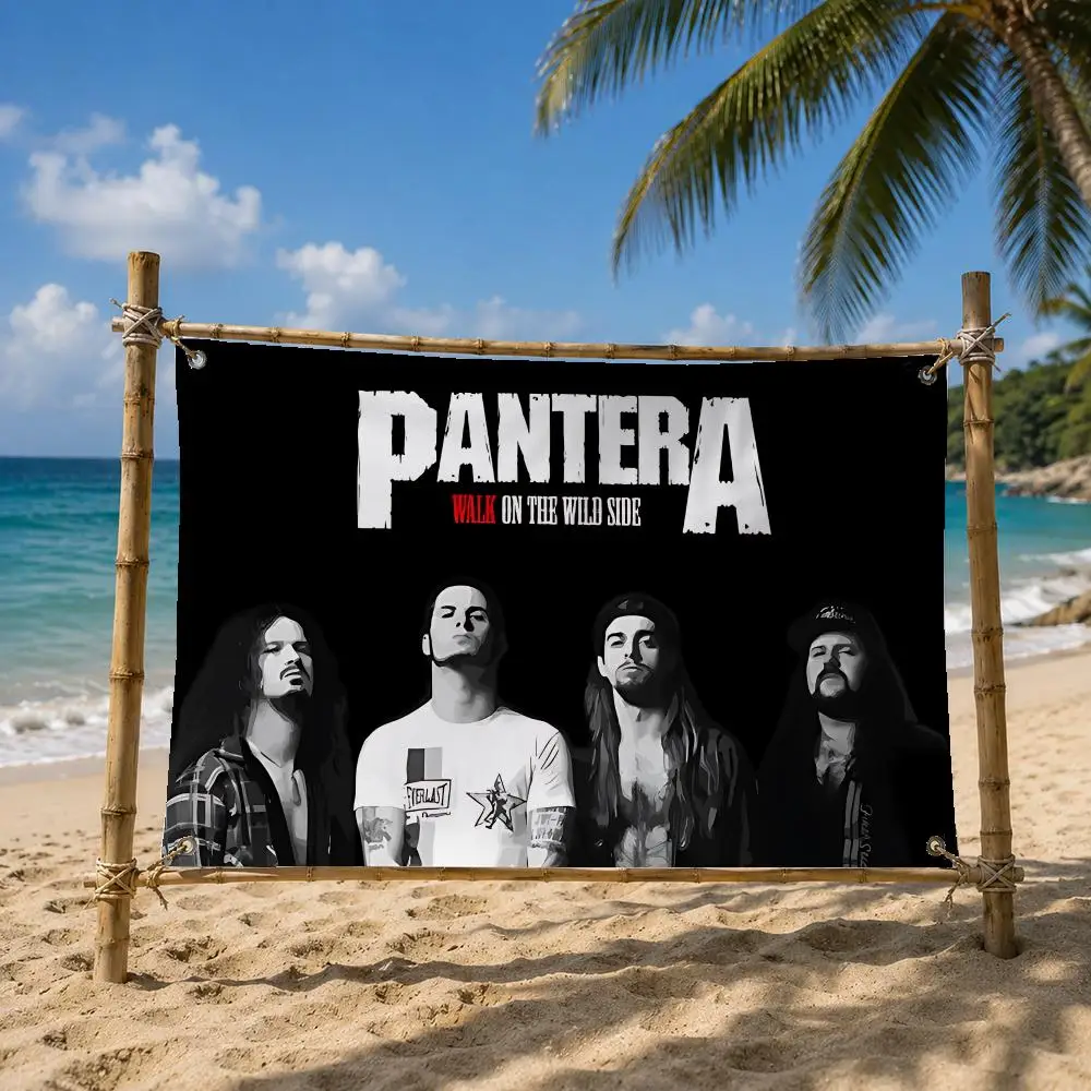 Pantera Groove Metal Band Flags Room Bedroom Home Outdoor Wall Hanging Concert Printed Background Decoration Art Banne