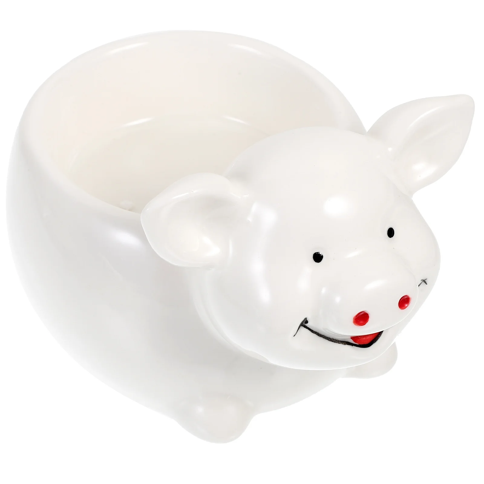 

1Pcs Kids Ceramic Pig Bowl Cartoon Animal Design Soup Salad Fruit Bowl Microwave Safe Dish for Children Home Eating Daily Use