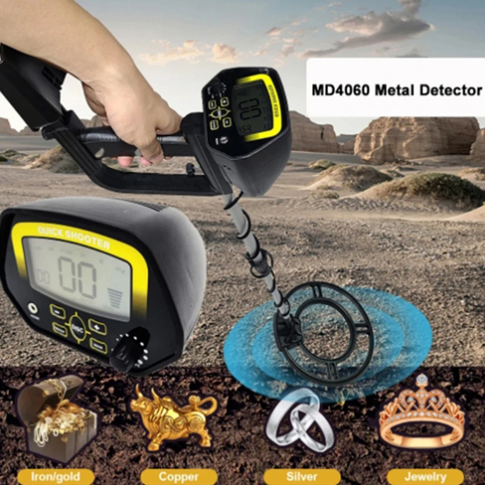 MD-4060 High Sensitivity Metal Detector Professional Underground Gold Detectors Pinpointer Detecting Jewelry Treasure Hunter