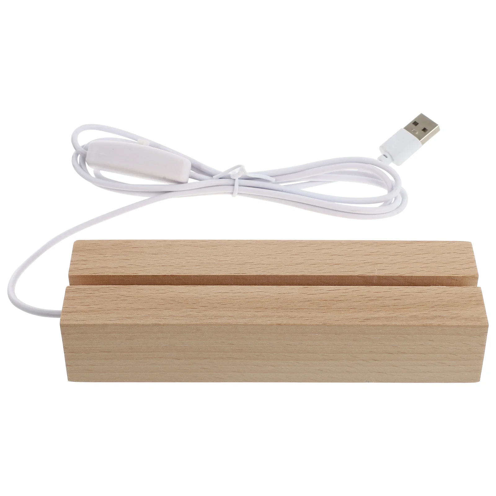 

Led Luminous Display Base Wooden Light Board Stand Household Lighting Decor Stripe Glow Lamp Accessory Beech Material