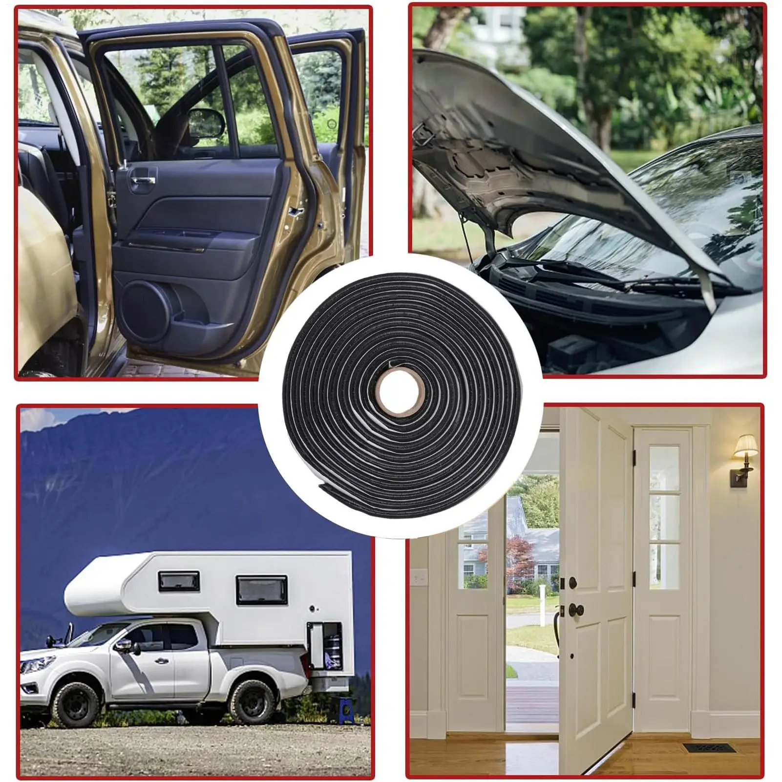 

Automotive Weather Stripping Soundproofing Draft Strip Noise-Reduction Sealing Insulation For Vehicle Sedan RV SUV Truck