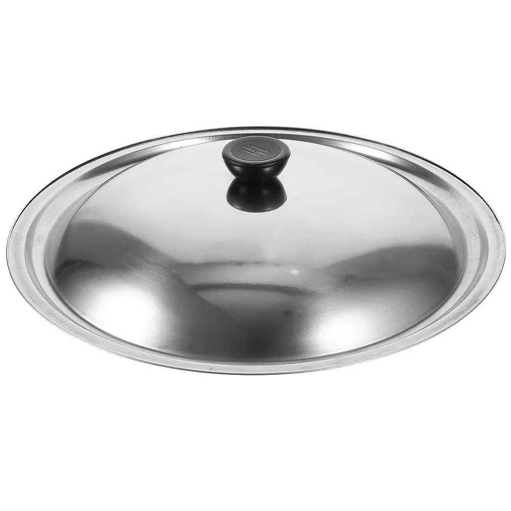 Universal Pan Lids Pot Cover Frying Stainless Steel Replacement Grill Basting Covers Silver Only