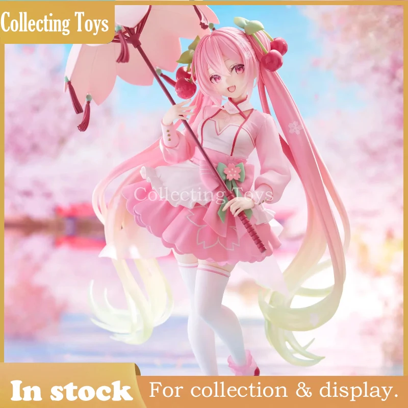 

In Stock Amp Sakura Miku Anime Prize Figure Japanese Version Artist Masterpiece Cherry Blossom Dress With Umbrella For Collector