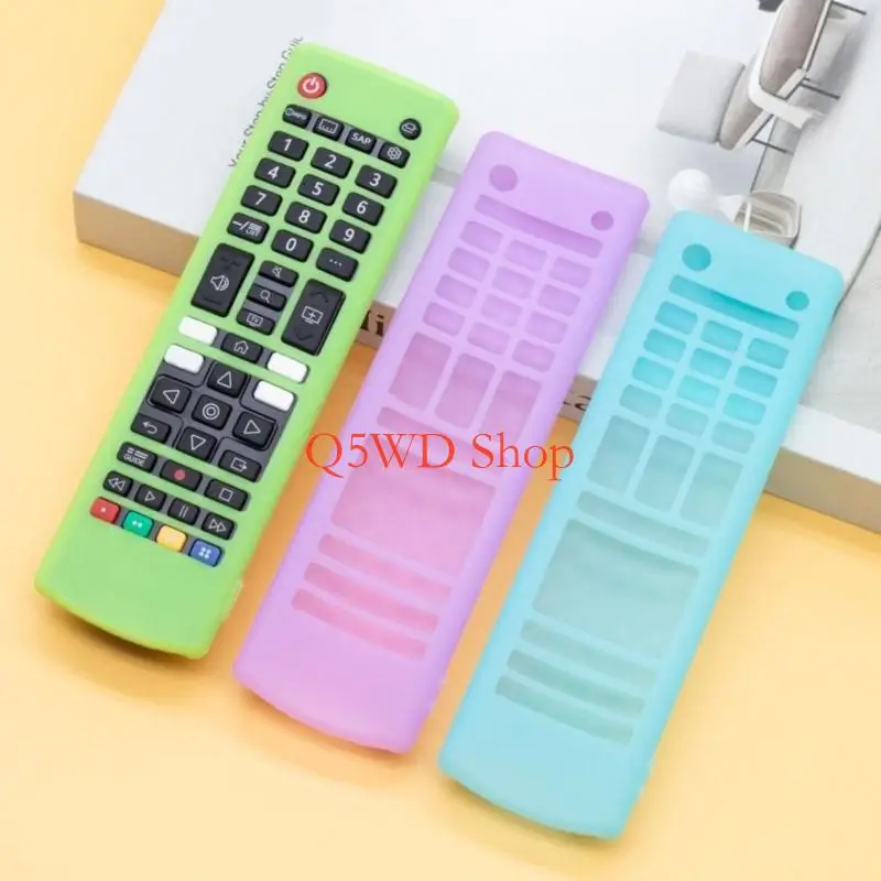 Q5WD Remote Protective Sleeve for AKB76037601 with Removable Silicone Construction, Lanyard Strap Hole, and Individual Openings