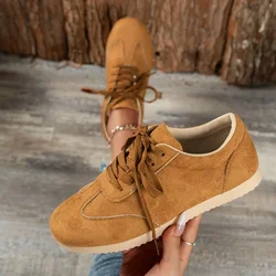 Women's casual strap sneakers, flat suede shoes, single-breasted shoes, comfortable shoes for walking lovers