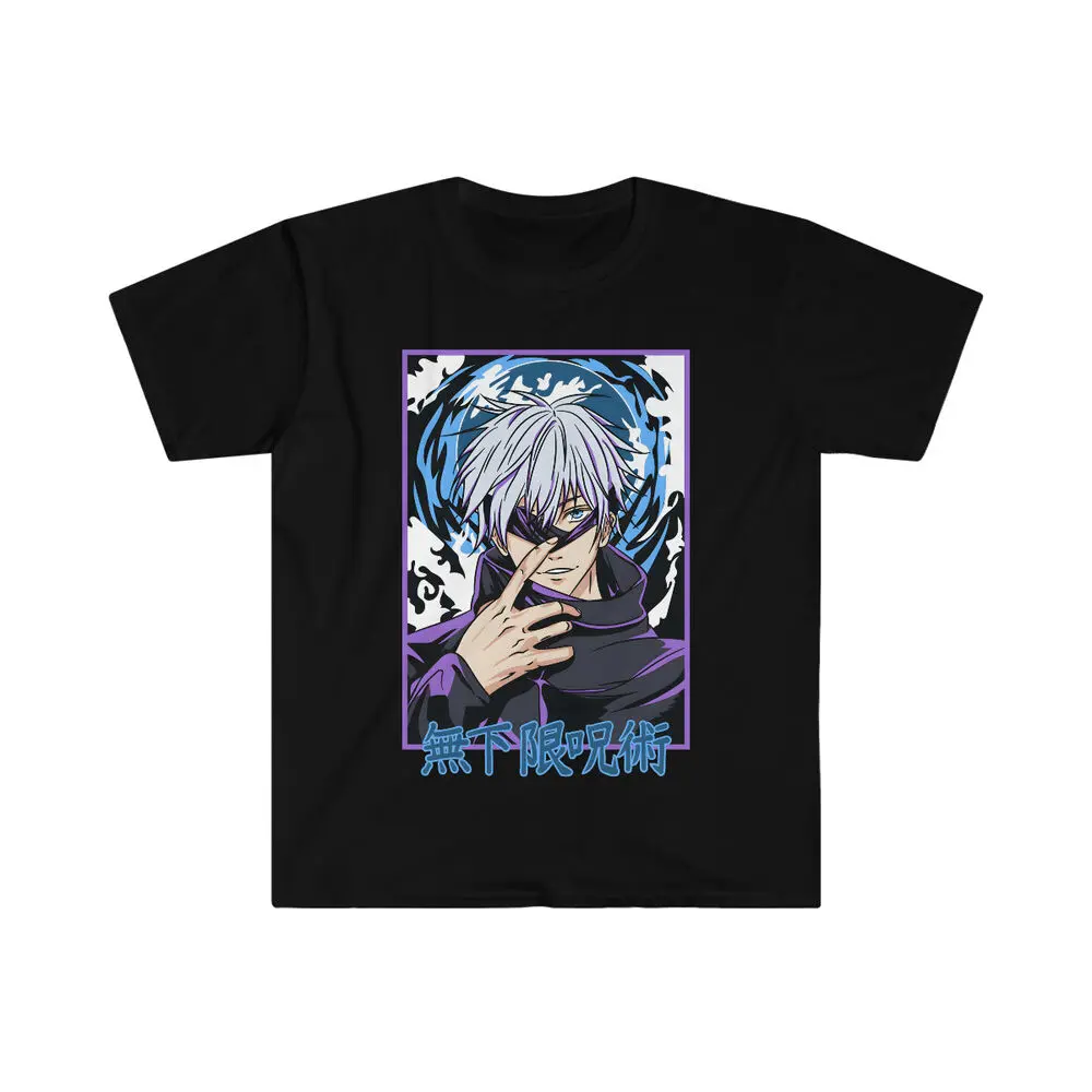 Jujutsu Kaisen Gojo Satoru schwarz T-Shirt Anime T-Shirt weiches T-Shirt