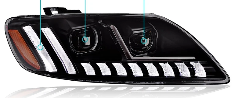 Geändert zu Q8 Style Full Led Scheinwerfer Scheinwerfer Front Lampe mit Dynamik für Q7 Kopf Lampe Kopf Licht 2006-2015