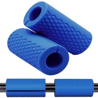 2pcs Barbell Dumbbell Grips Thick Bar Handles Silicone Anti-slip Pad Thick Bar Handles Pull Up Weightlifting Fat Grip