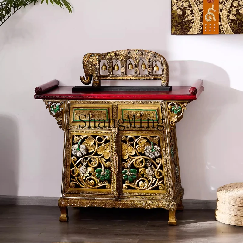 

FG solid wood porch cabinet supply table household Zhongtang Buddhist platform supply table furniture incense case