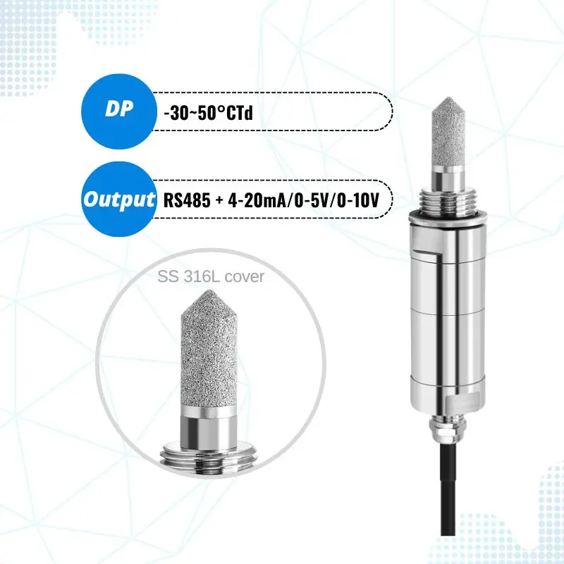 HG602 Compressed Air Dryers Dew Point Transmitter With RS485 4-20mA 0-5V 0-10V