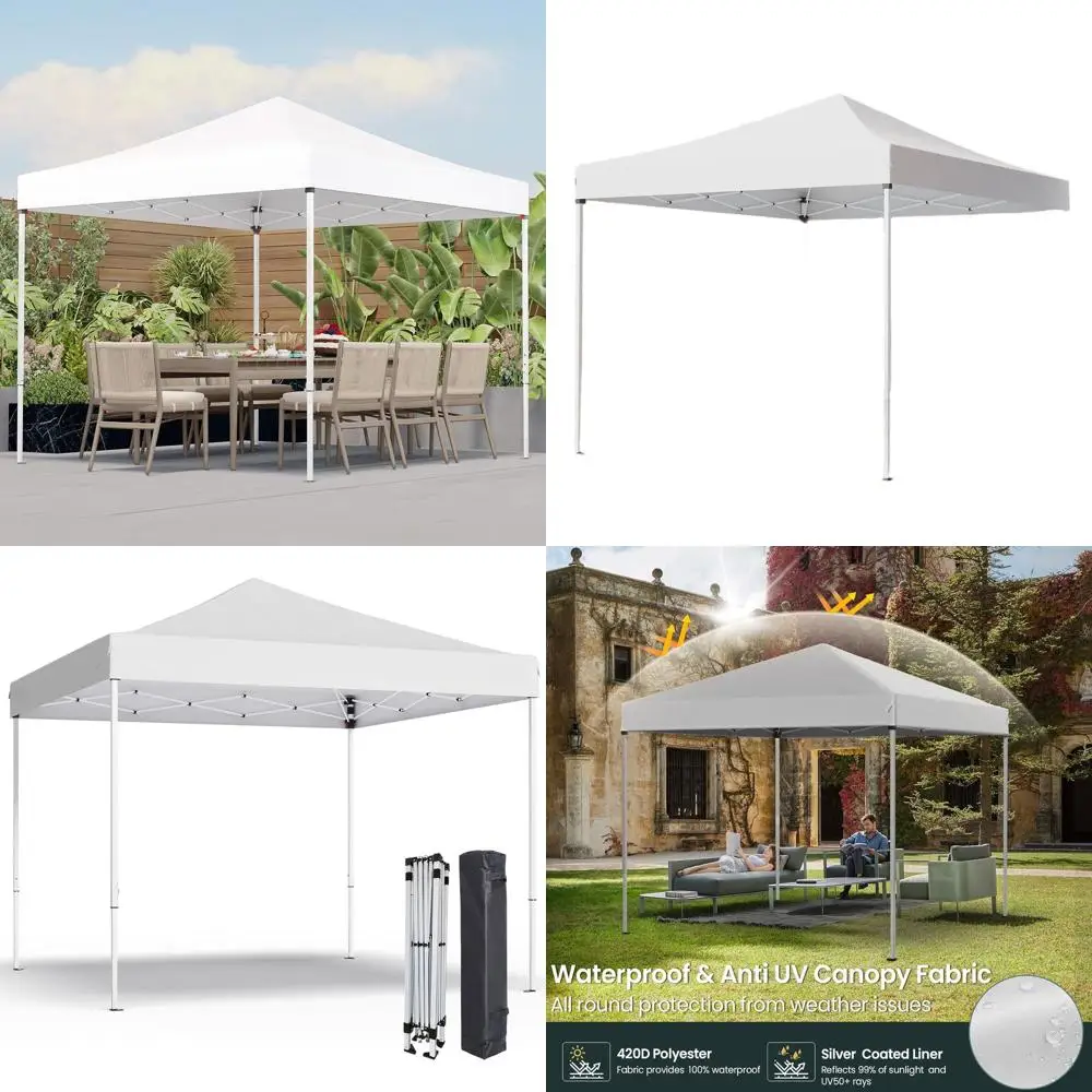 

Всплывающая палатка с навесом 10x10, прочное водонепроницаемое укрытие для мероприятий на открытом воздухе, кемпинга с сумкой для переноски