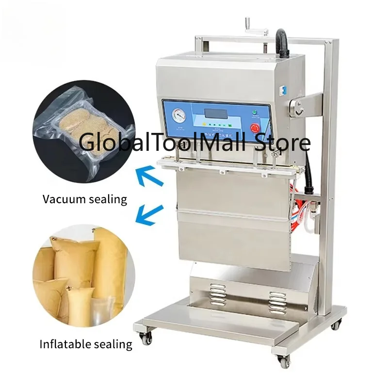 Model600 Factory Customizable Food Sealer Wet Dry Air Pump Driven Inflatable Sealing Vertical External Vacuum Packaging Machine