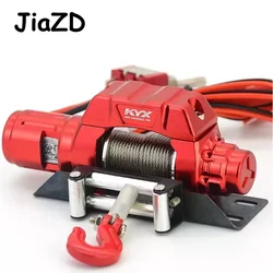 KYX Aluminum Alloy Electric Self-rescue Winch Single/Double Motor Capstan Windlass Hook for RC 1/10 Climbing Car TRX-4 KM2 Parts