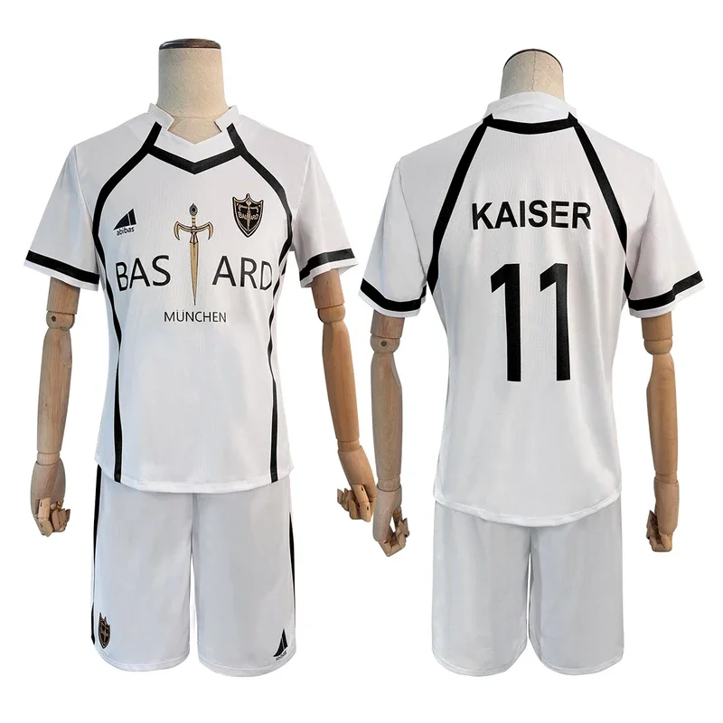 Blue Lock Anime Kaiser NO.11 Ness NO.20 Cosplay Costume Bastard Munchen Embroid Teenager Training Jersey Soccer Uniform