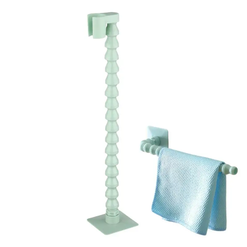 Adjustable Towel Bar Adjustable Shower Head Holder Multifunctional Toilet Paper Holder Flexible Bendable For Towel Toilet Paper