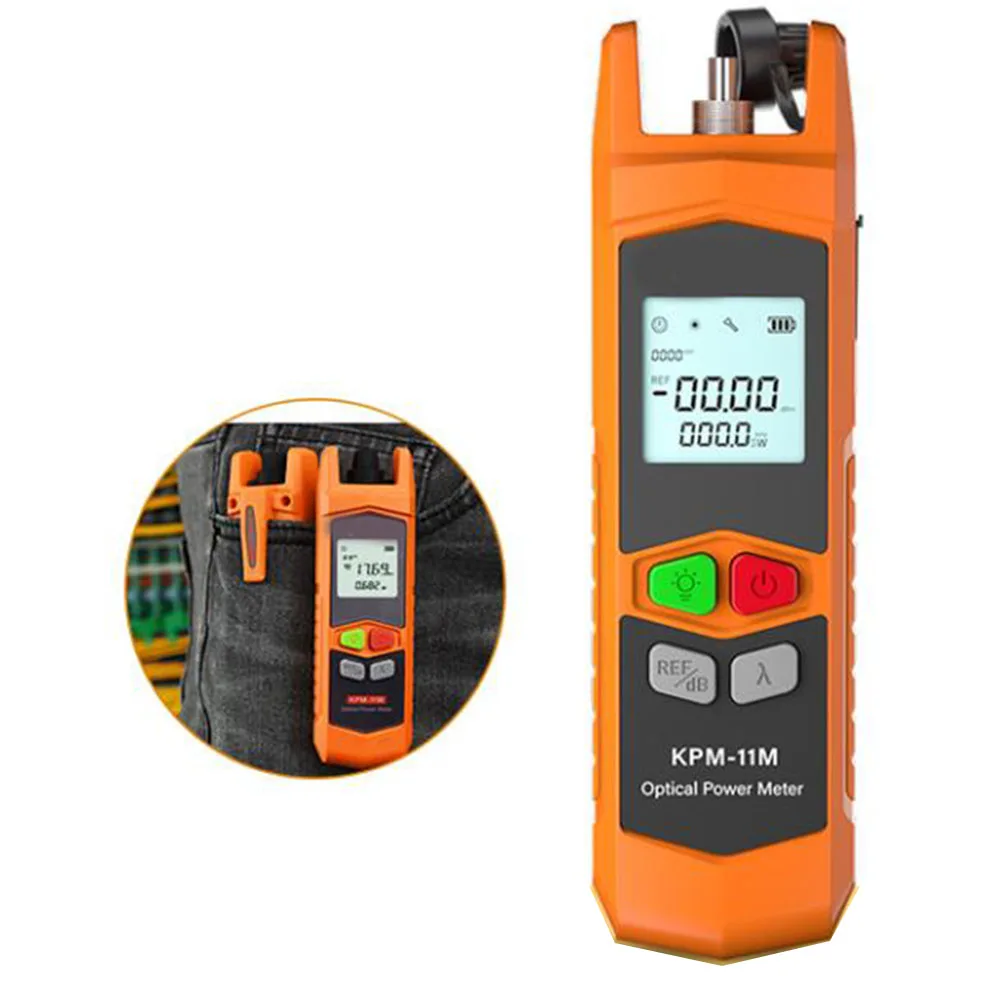 Fiber Optic Power Meter Tester Kit 2in1 for Telecommunications with FC ST Interface and Auto Calibration 70dBm to +6dBm Range